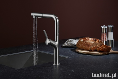 KFA Armatura Duero Design Inox - bateria kuchenna z wyciąganą wylewką 